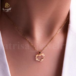 گردنبند طلای طرح قلب خاص_کد: pe559