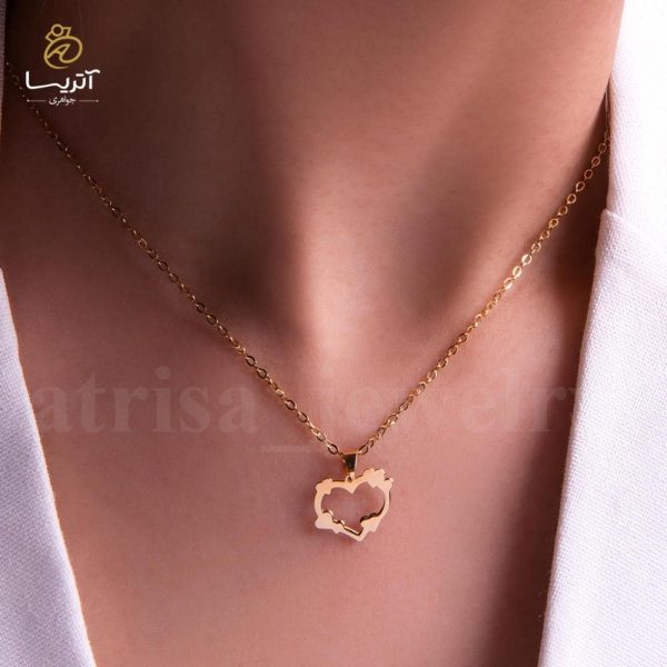 گردنبند طلای طرح قلب خاص_کد: pe559