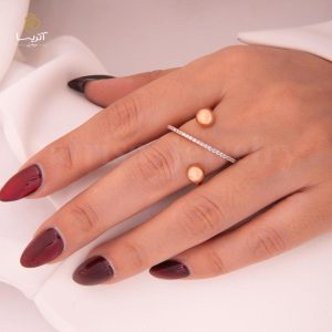انگشتر مدرن دو گوی