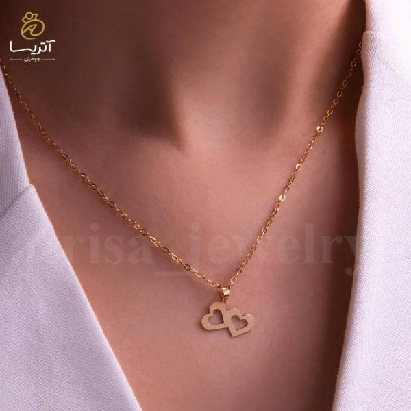 مدال قلب دبل طلا_کد: pe145