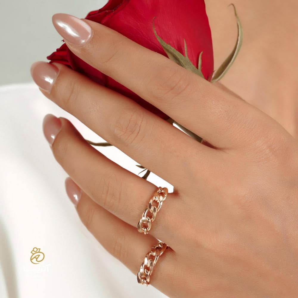 انگشتر طلا کارتیر بافت باز