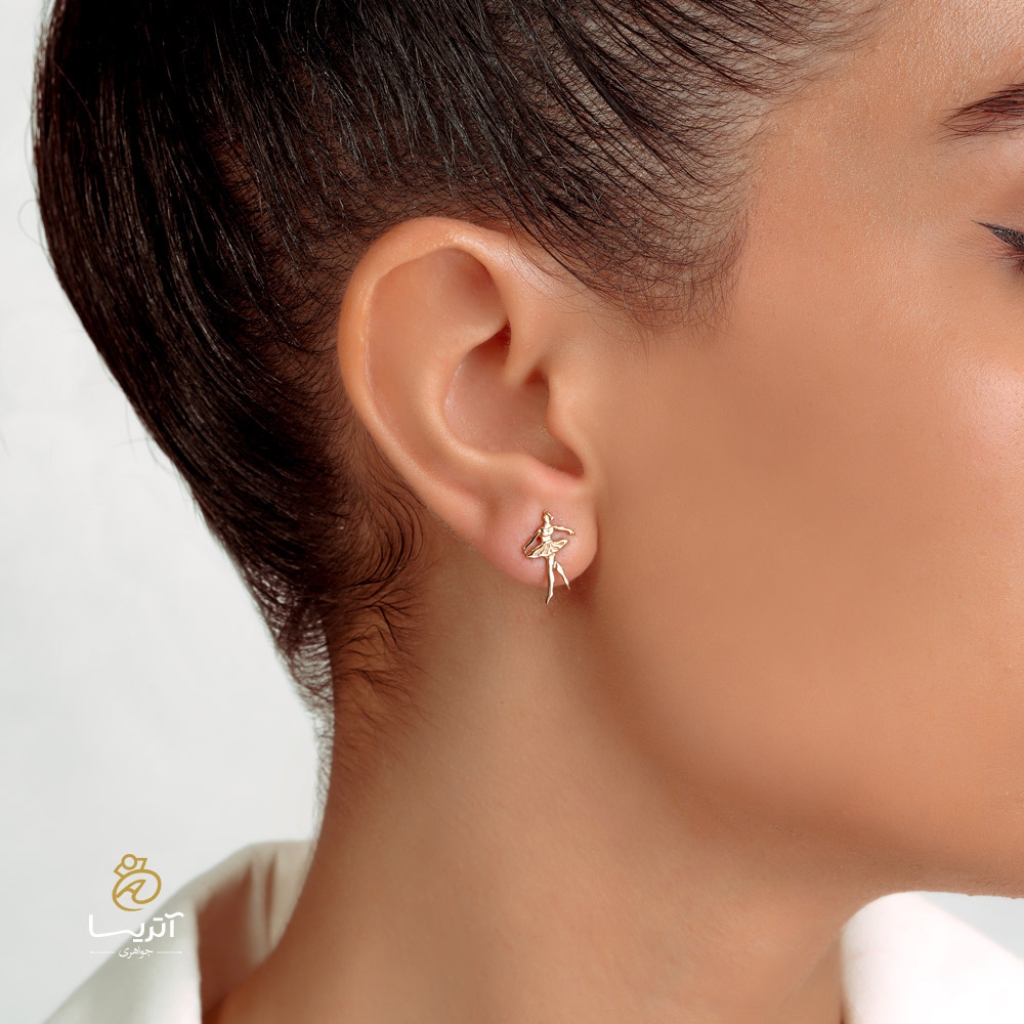 گوشواره طلا میخی بالرین