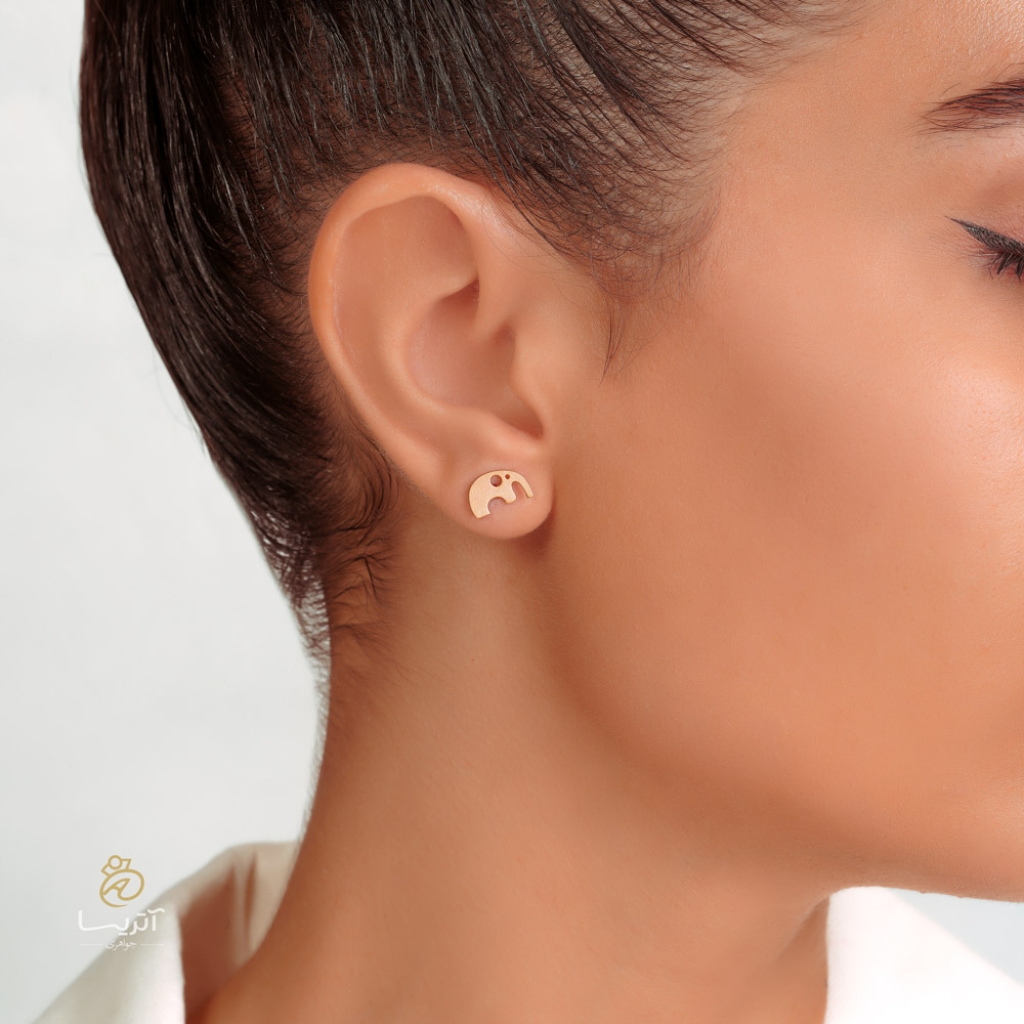 گوشواره طلا میخی فیل